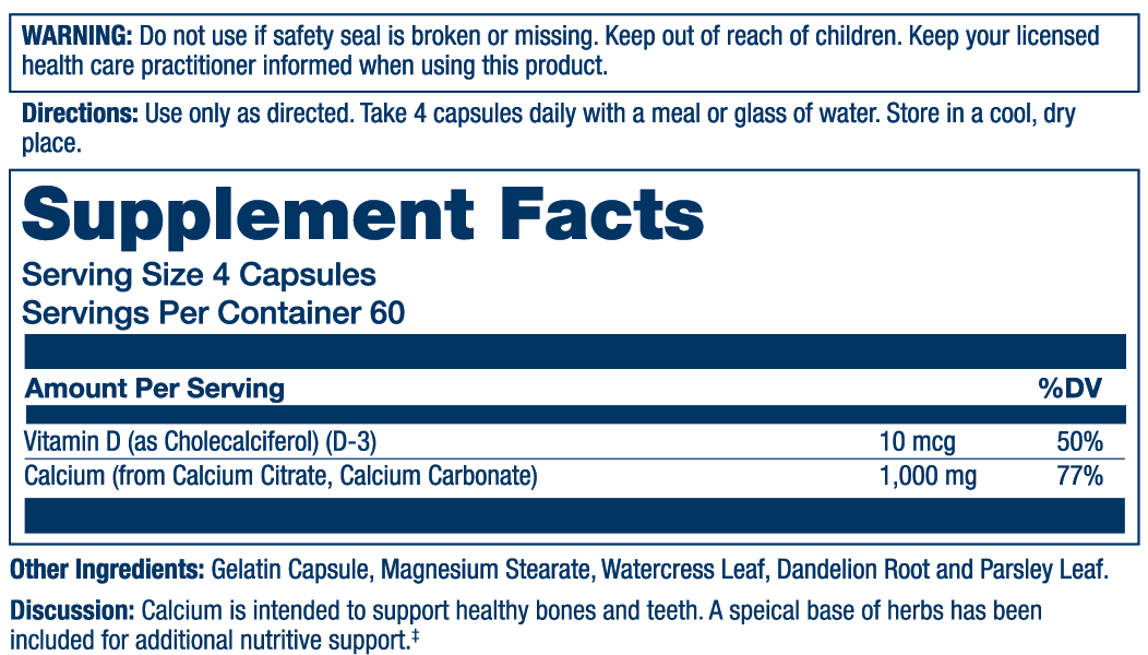 Calcium Citrate With Vitamin D-3 1000mg - Image 2