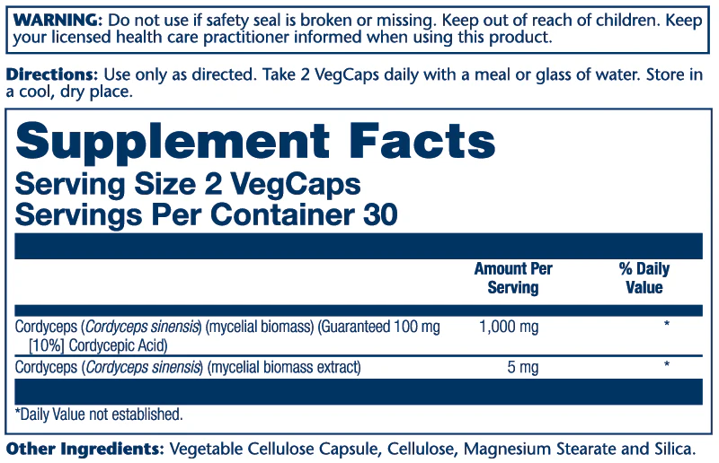 Cordyceps Mushroom Extract 1000mg - Image 2