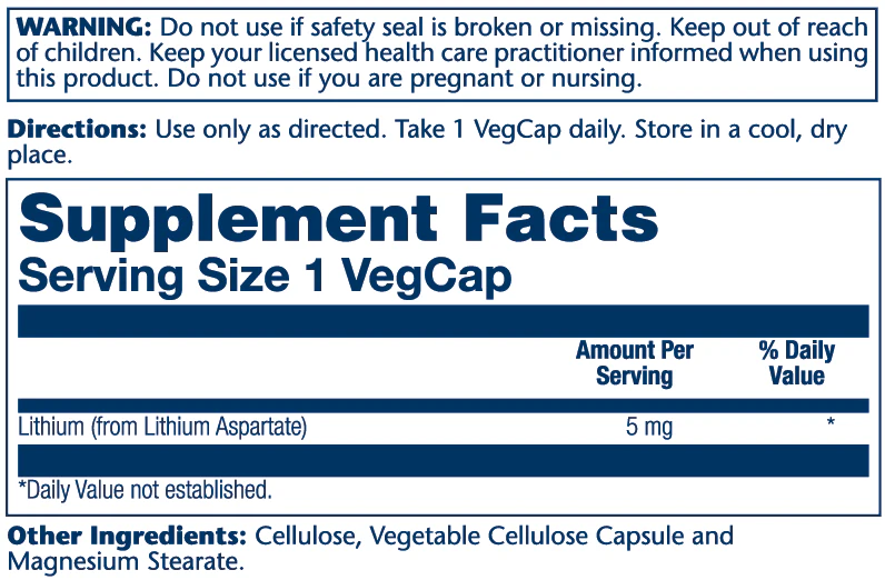 Lithium Aspartate 5mg - Image 2