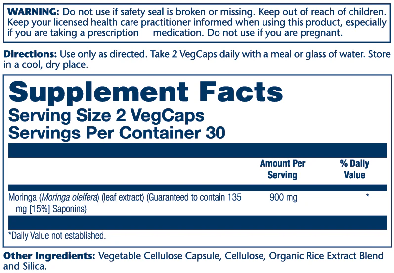 Moringa Leaf Extract 900mg - Image 2