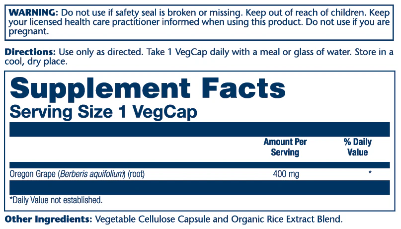 Oregon Grape Root 400mg - Image 2