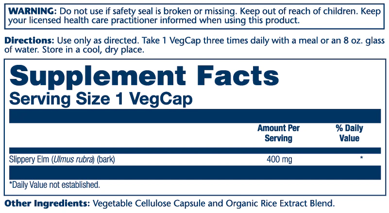 Slippery Elm Bark 400mg - Image 2